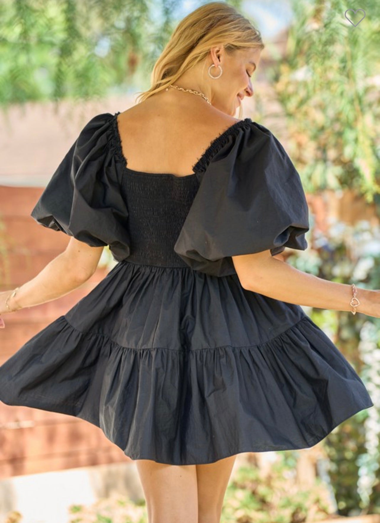 Buy Myself Flowers Dress-Black