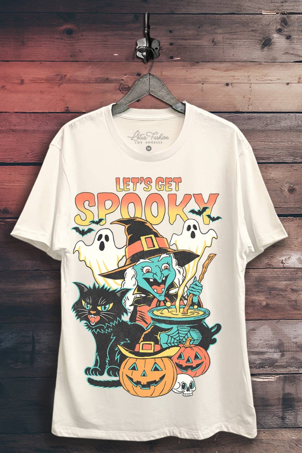 Lets get spooky Graphic Top: Ivory / XL