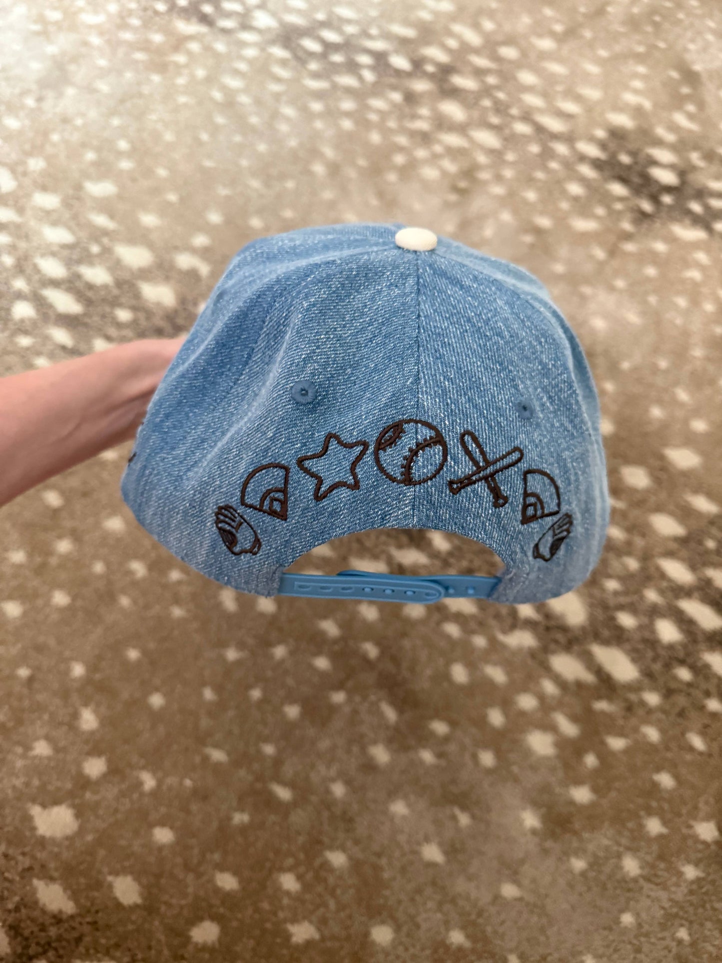 Blue Leopard Baseball Mom Hat-Pre Order