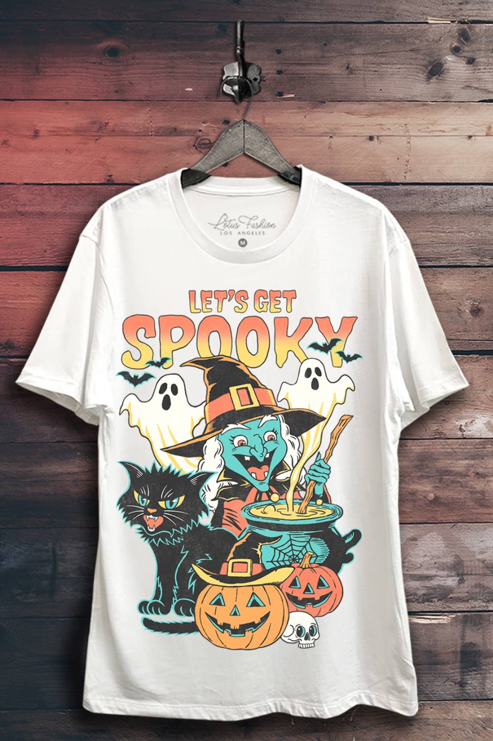 Lets get spooky Graphic Top: Ivory / XL