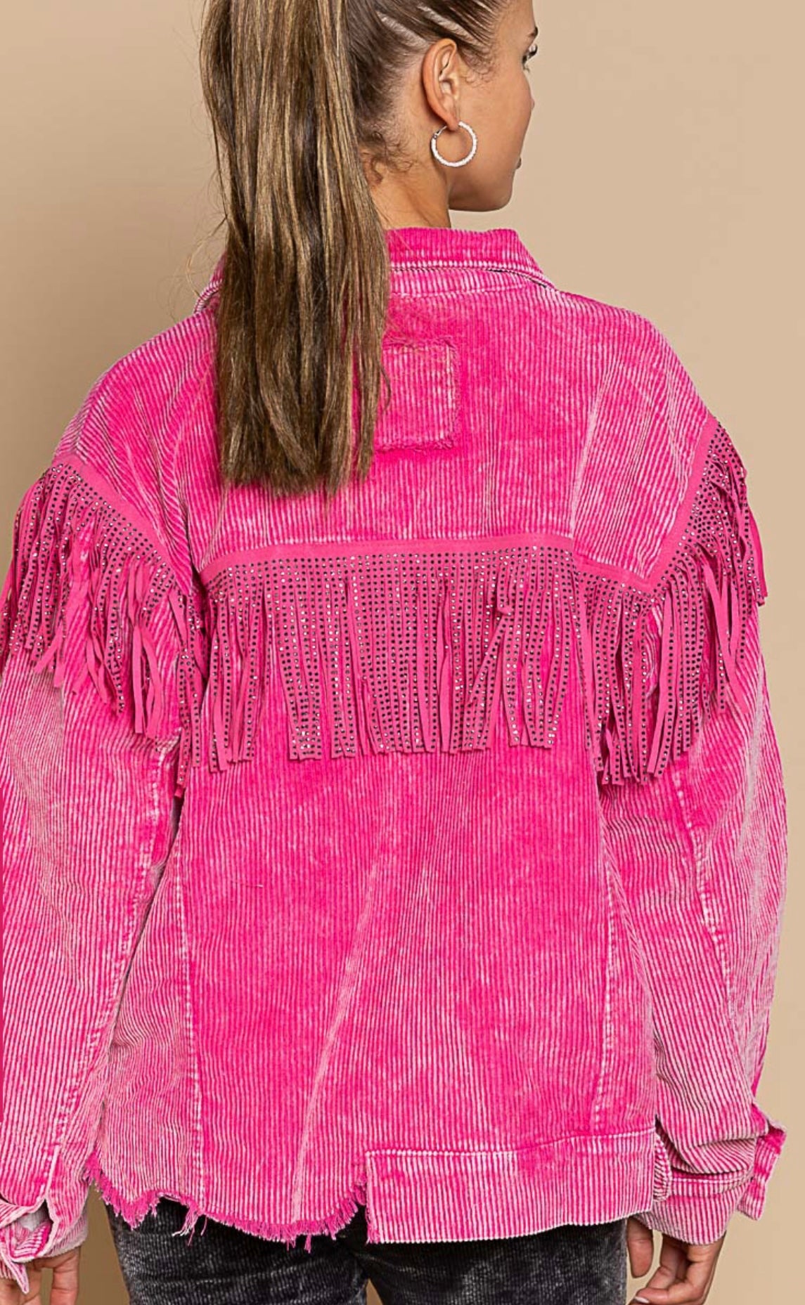 Sayin’ What I’m Thinkin’ Shacket-Fuchsia