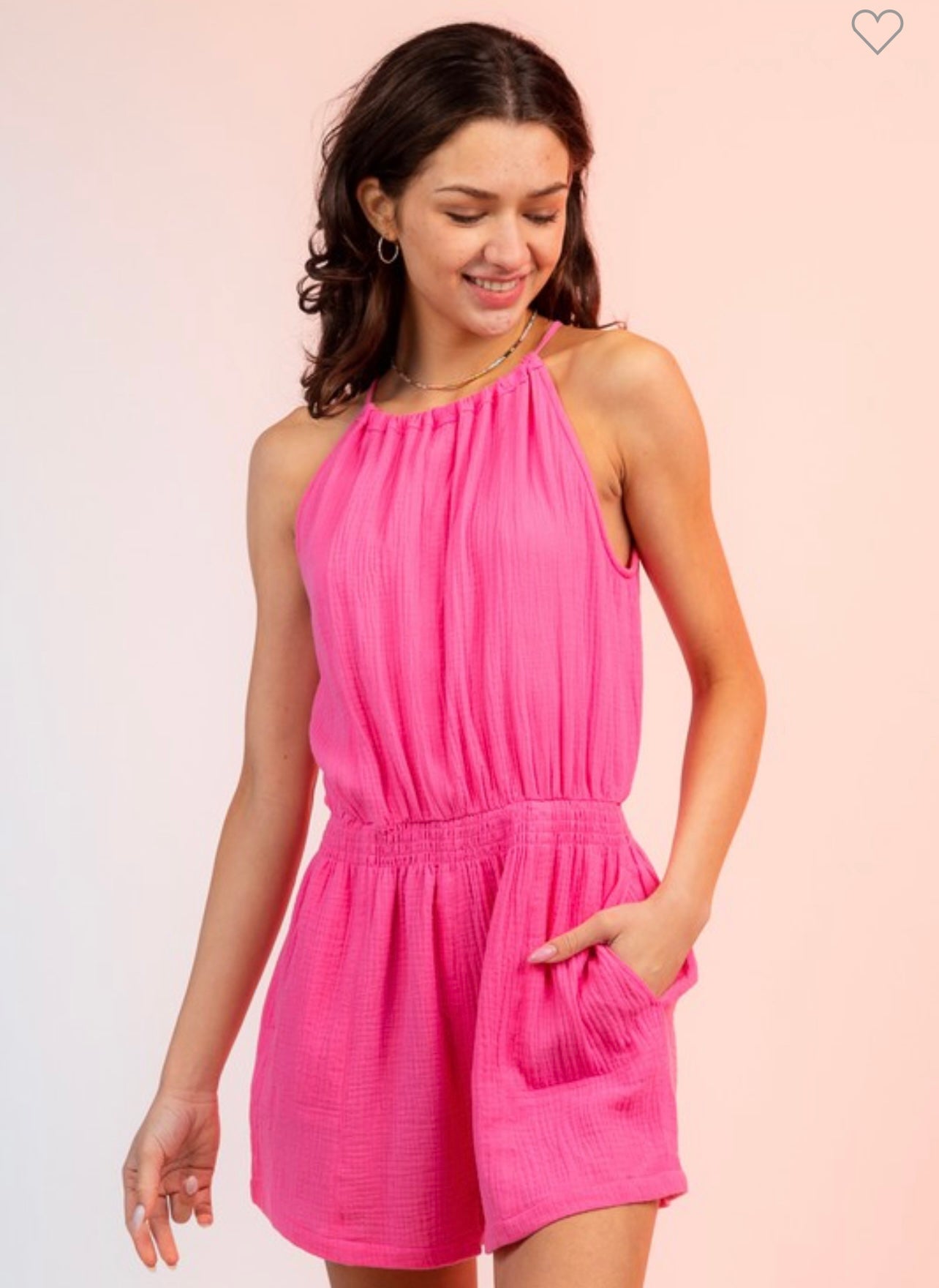 Already There Romper-Pink