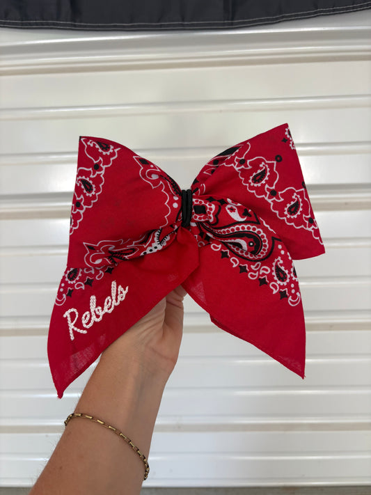 REBELS Embroidered Bandanna Bow
