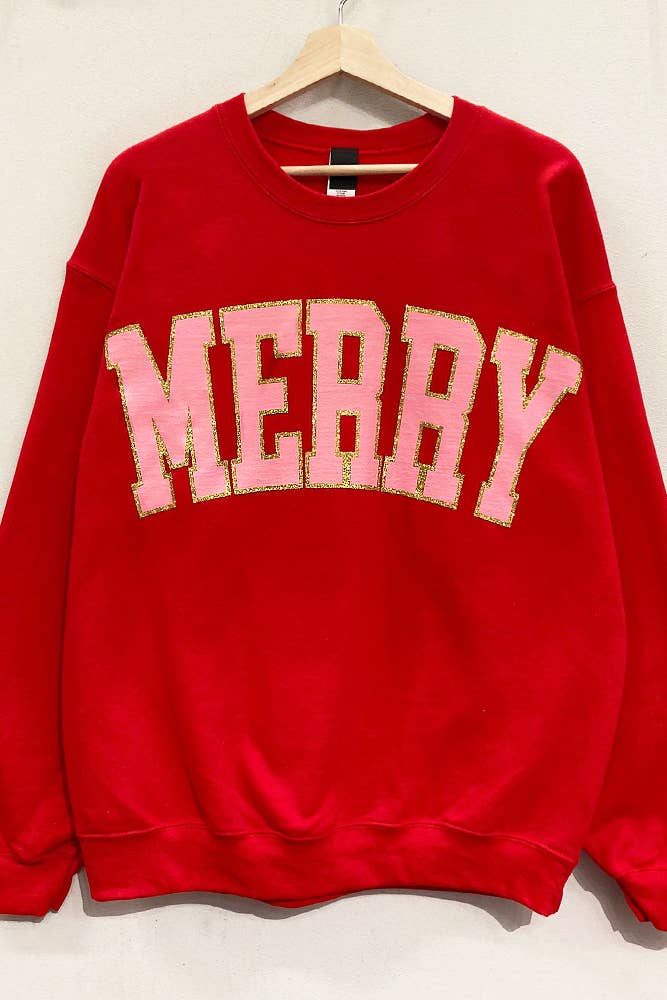 Merry Glitter Holiday Crewneck