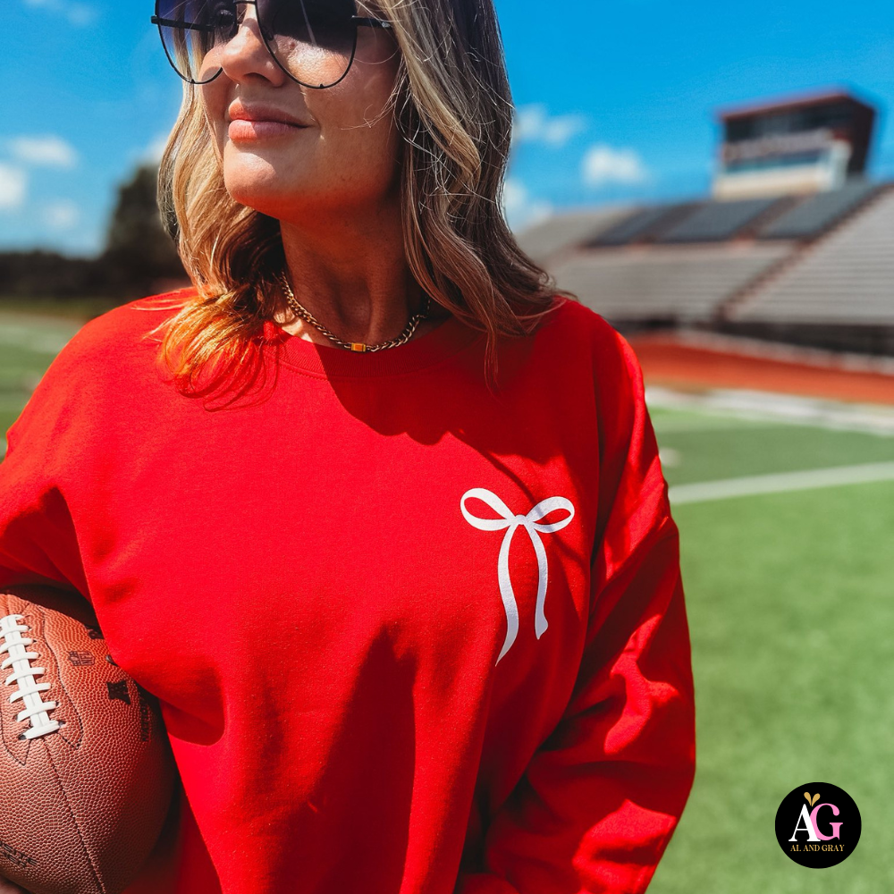 On Gamedays We Wear Red Crewneck-Youth