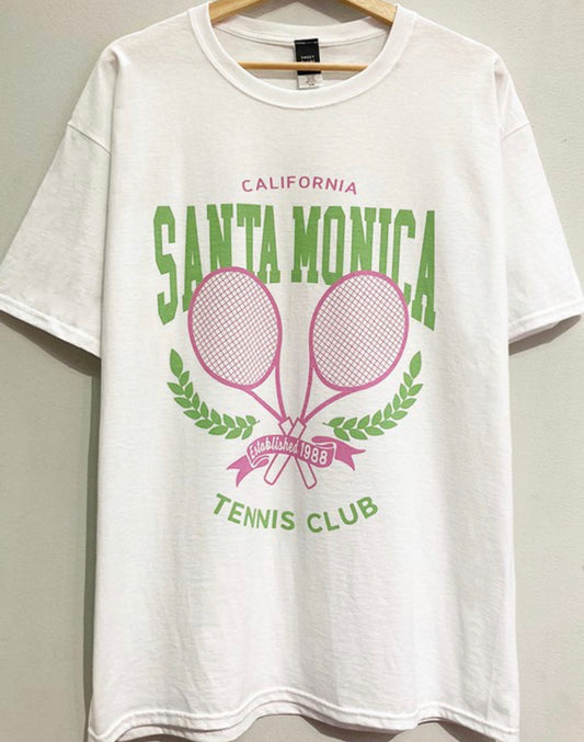 Santa Monica Tennis Graphic Tee