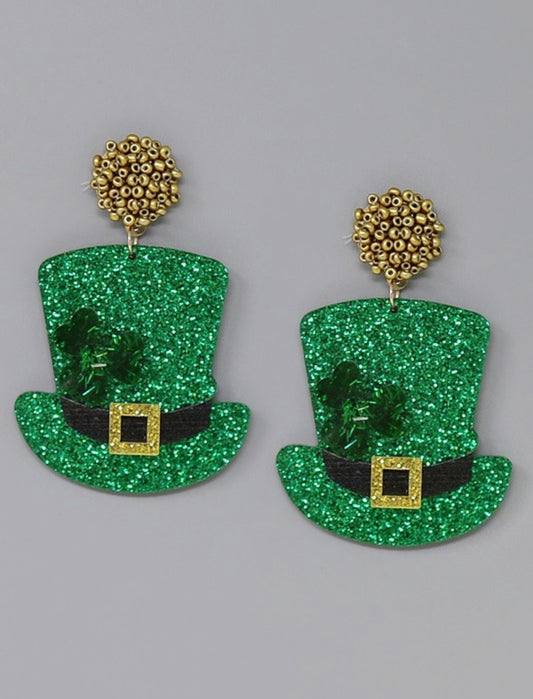 Shamrock Hat Earrings