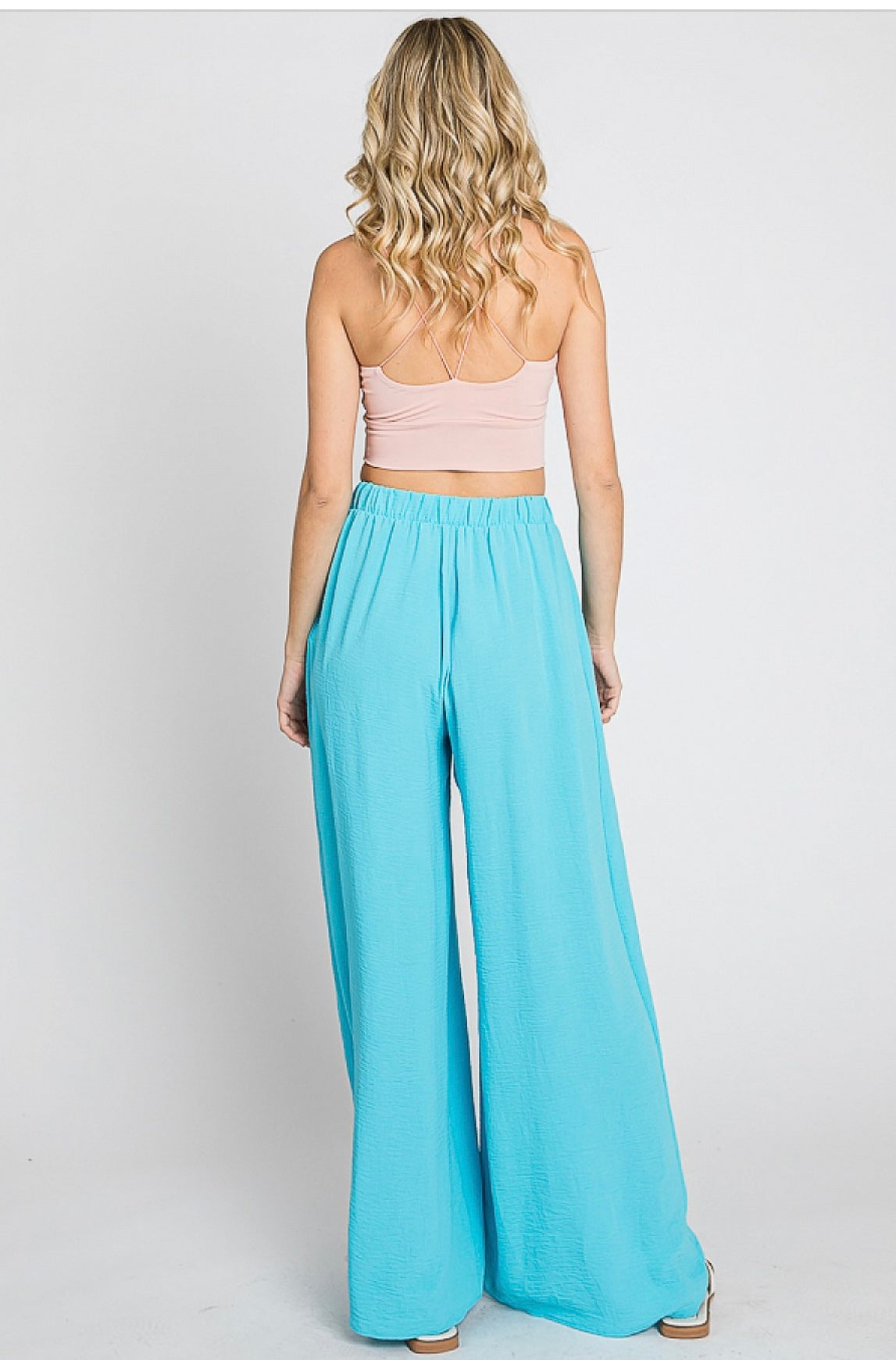 Take A Second Look Pants-Aqua