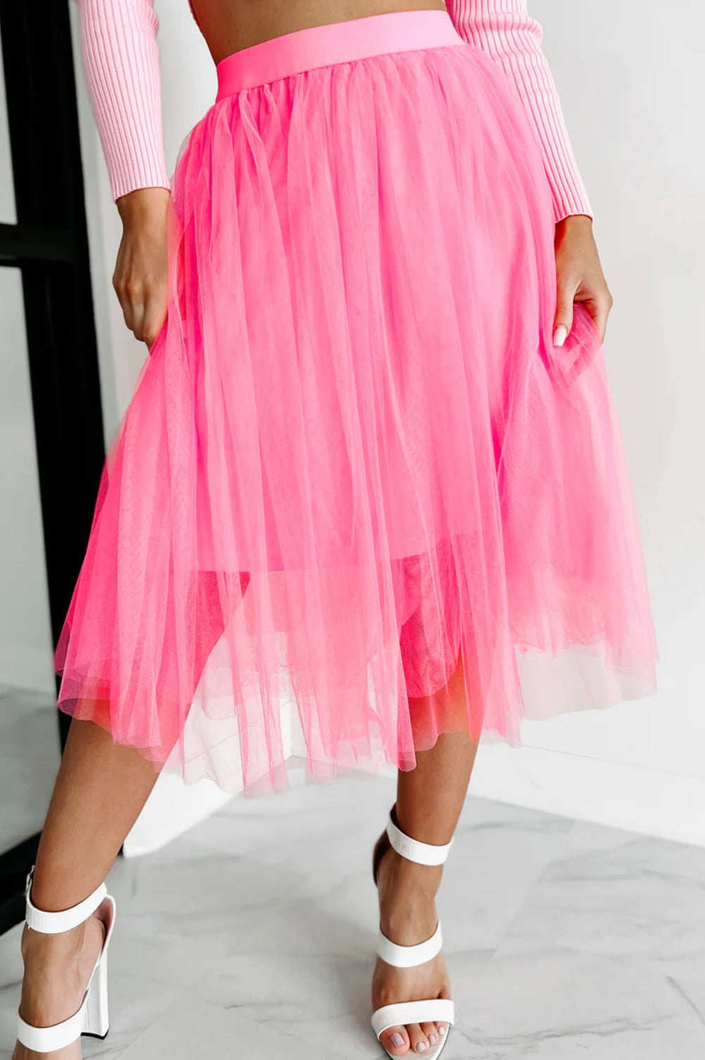 Malibu Barbie Tulle Skirt-Pink