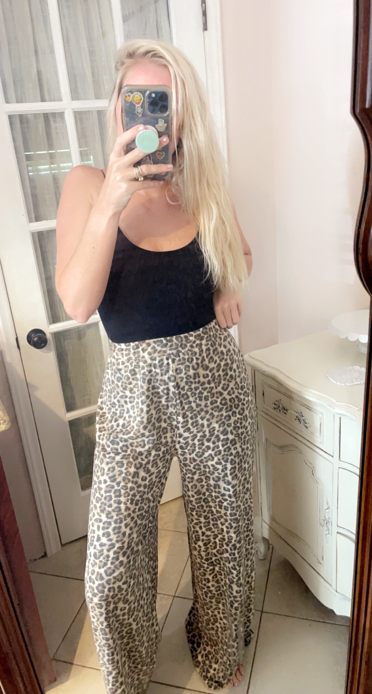 Cheetah High Waisted Flares